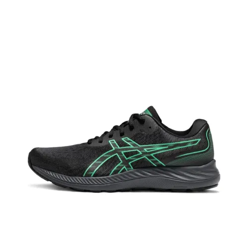 Asics Гель Excite 9 Low Топ Беговые кроссовки Мужские Черные Зеленые