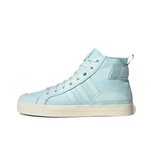 Adidas Neo City Canvas Hi противоскользящие устойчивые к истиранию MID Топ Скейтбординг Кроссовки Унисекс Синий