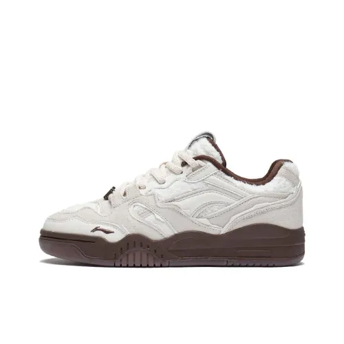 LINING Лунно-белый низкий топ для скейтбординга унисекс белый