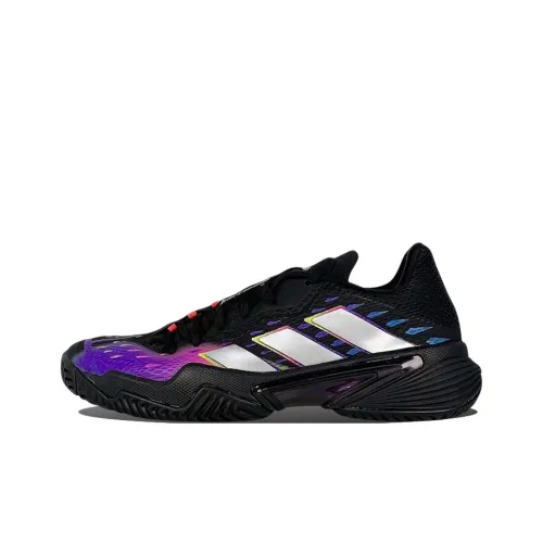 Adidas Barricade 12 Wolf Tooth Collection Противоскользящие Низкие Кроссовки для Тениса Унисекс Черный Металл Серебряный Красный