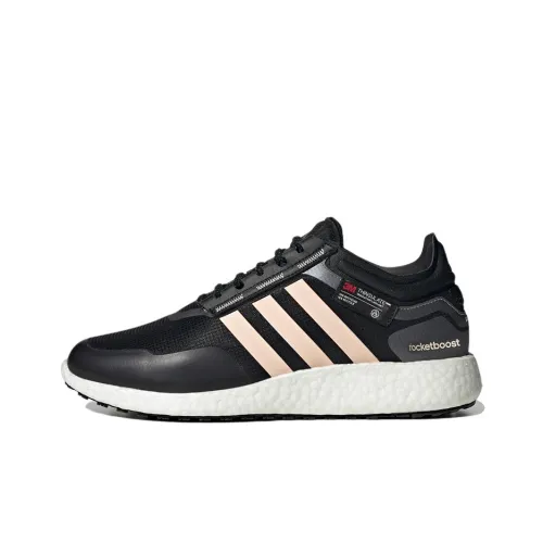 Adidas Rocket Boost Slip-resistant Abrasion-resistant Lightweight Low Top Casual Running Shoes Women's Black Pink Adidas Rocket Boost противоскользящий устойчивый к истиранию легкий низкий топ повседневная беговая обувь женская черный розовый