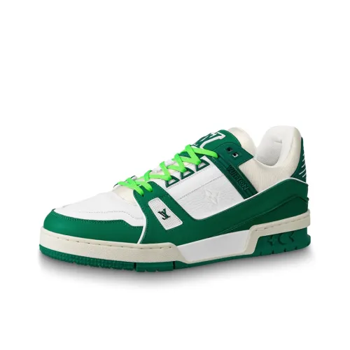 LOUIS VUITTON Тренер Low Топ Стильные Скейтбординги Мужской Зеленый