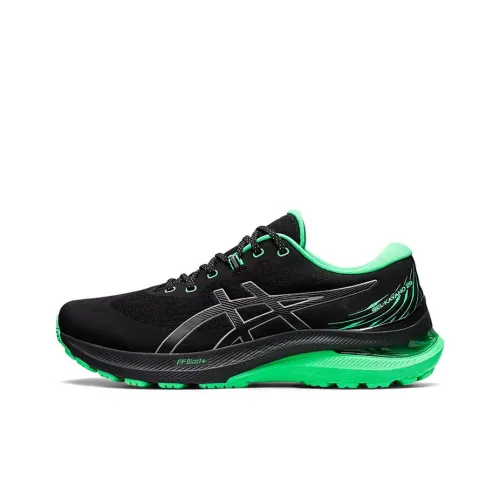 Asics Gel KAYANO 29 Износостойкие Дышащие Низкие Кроссовки для Бега Мужские Черные Зеленые
