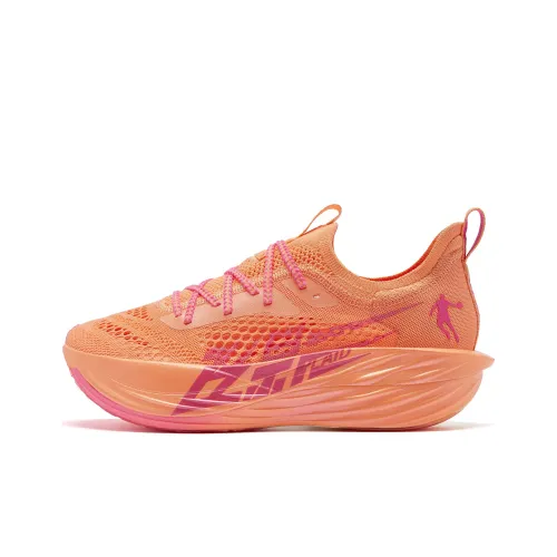 QIAODAN Flying Shadow Plaid Устойчивый к истиранию Низкий Топ Марафон Беговые кроссовки Женские Розовый