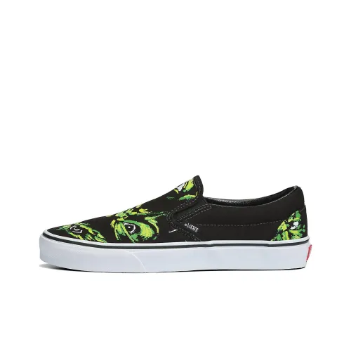 Vans Classic Slip On Low Top Скейтборд Кроссовки Унисекс Черный Зеленый