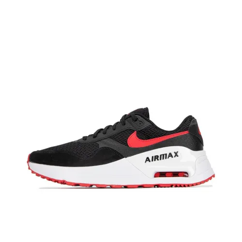 Nike Air Max SYSTM Low Топ Кэжуал Мужской Черный Белый Красный