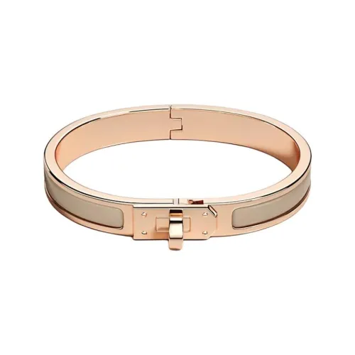 HERMES Эмаль Браслеты Унисекс Консервированный Каштановый