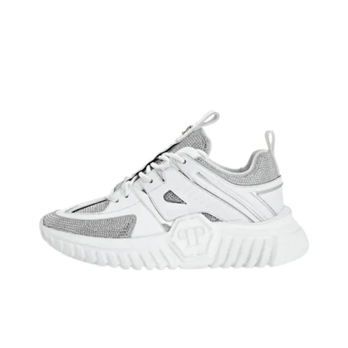 PHILIPP PLEIN Runner Stones Низкий Топ Повседневная Обувь Мужская Белая