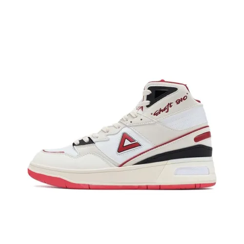 PEAK Taichi 910 OG Slip-on Устойчивые к истиранию Высокие Кроссовки для скейтбординга Мужские Белый Красный