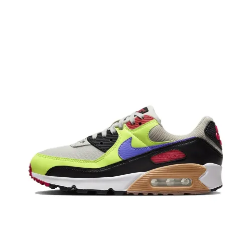 Nike Air Max 90 Low Топ Беговые кроссовки Мужской Серый Желтый