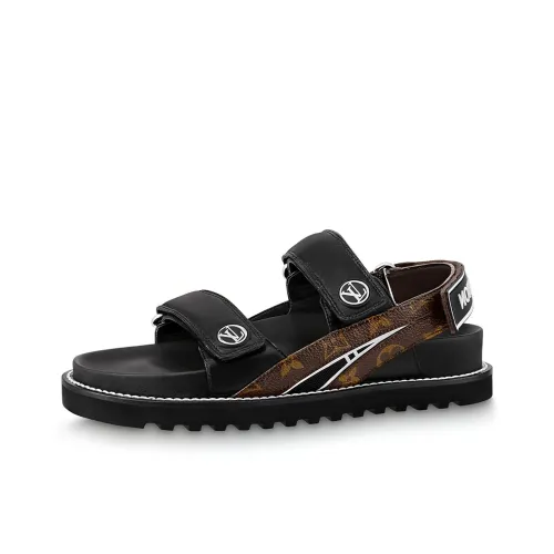 LOUIS VUITTON Paseo Comfort Пляжные сандалии Женские Черный