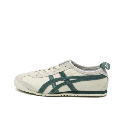 Onitsuka Tiger MEXICO 66 Противоскользящий Устойчивый к истиранию Низкий Топ Повседневная обувь Унисекс Белый Зеленый