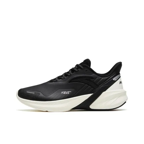 ANTA DuCi4 Slip Устойчивый к истиранию Низкий топ Беговые кроссовки Женские Черный Белый