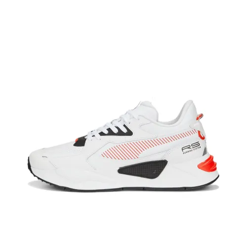 PUMA RS Z Lth Slip Resistant Abrasion Resistant Low Топ Беговые кроссовки Унисекс Белый Красный