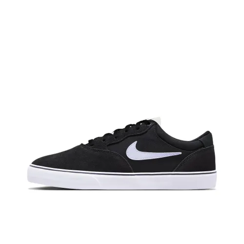 Nike SB Chron Slip Resistant Abrasion Resistant Low Топ Скейтборд Кроссовки Унисекс Черный Белый