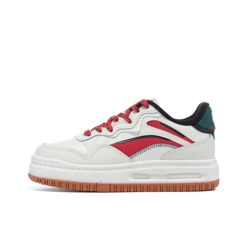 LINING Future C1 Противоскользящие Устойчивые к износу Низкие Кроссовки для скейтбординга Женские Белые Красные Зеленые