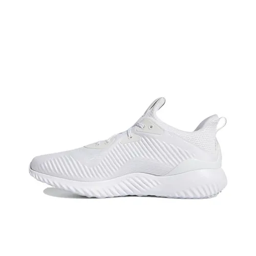 Adidas AlphaBounce Slip-resistant Abrasion-resistant Low Top Casual Running Shoes Unisex Pure White