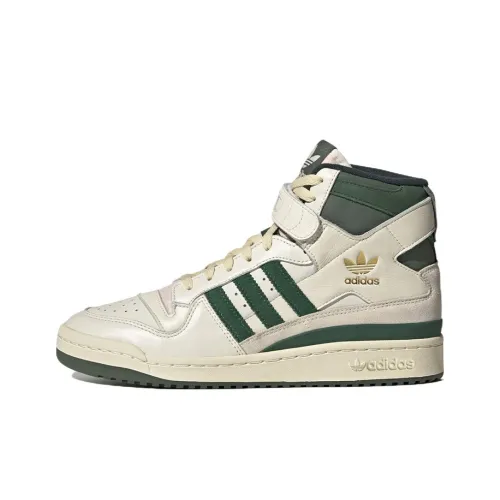 Adidas Originals FORUM 84 Износостойкие и Легкие Высокие Кроссовки для Скейтбординга Унисекс Белые Зеленые