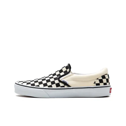 Vans Slip On Износостойкий и Легкий Низкий Топ Скейтборд Кроссовки Унисекс Черный Белый