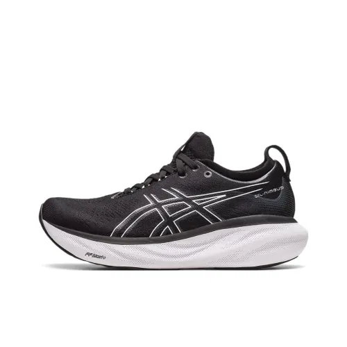 ASICS Gel Nimbus 25 Low Топ Беговые кроссовки Женские Черный Белый