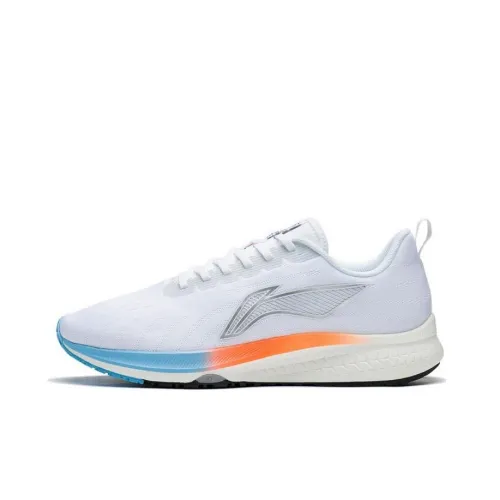 LiNing Red Hare 5 противоскользящие устойчивые к износу дышащие низкие беговые кроссовки мужские серебристо-белые