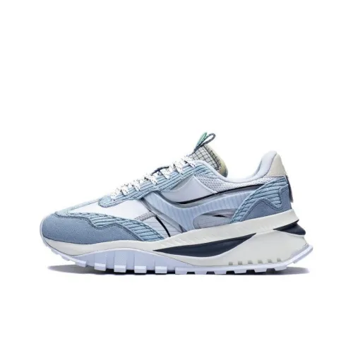 LINING Fangyuan EVO Износостойкий Увеличивающий Высоту Низкий Топ Спортивная Повседневная Обувь Женская Синие Серые