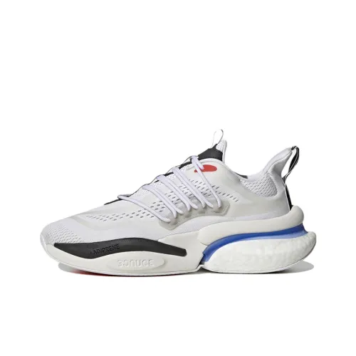 adidas Alphaboost V1 Противоскользящий Устойчивый к Износу Легкий Низкий Топ Марафон Беговые Кроссовки Мужские Белые