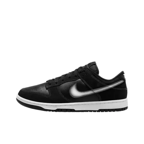 Nike Dunk Low Топ Скейтборд Кроссовки Мужские Черные Белые