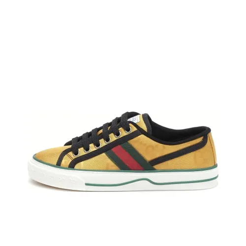 GUCCI Tennis 1977 Low Топ Скейтборд Кроссовки Женские Желтые
