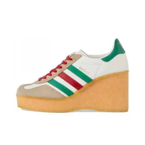 GUCCI Устойчивый к истиранию Низкий Топ Повседневная обувь Женская Белый Зеленый