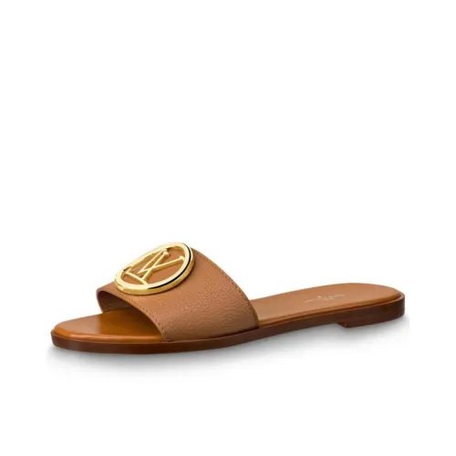 LOUIS VUITTON Lock It Слипоны Женские Коричневый