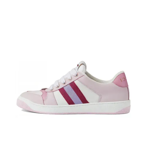 GUCCI Screener Low Топ Скейтборд Кроссовки Женские Светло-Розовые