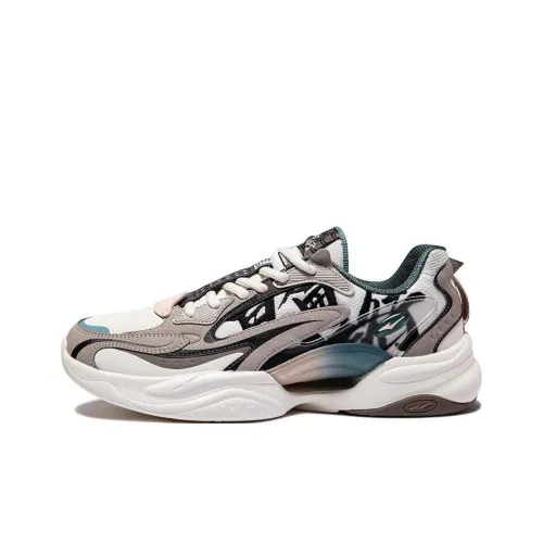 Erke Kunlun Five Elements Противоскользящий Устойчивый к истиранию Низкий Топ Спортивная Повседневная Обувь Мужская Серый