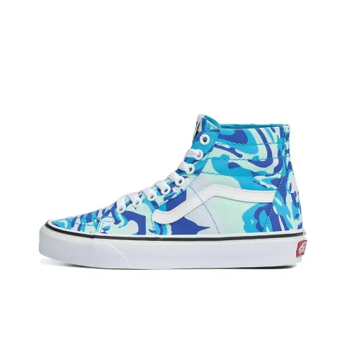 Vans SK8 Bright Vibrations High Top Скейтборд Кроссовки Унисекс Синий Белый