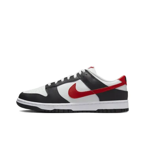 nike Dunk Low Топ Повседневная Скейтборд Обувь Мужская Черный Красный Белый