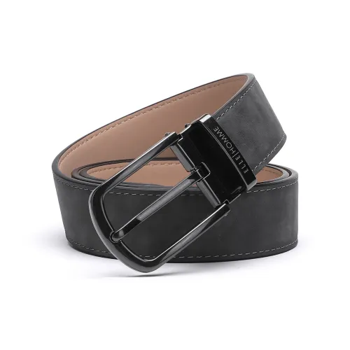 ELLE HOMME Ремень с застежкой мужской натуральная кожа модный ремешок из крупнозернистой текстуры коровьей кожи черный кофейный ширина 3,7 см