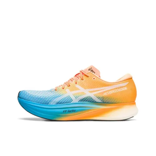 Asics Metaspeed Edge+ Low Топ Карбоновая плита Тренировочные Беговые кроссовки Унисекс Оранжевый синий