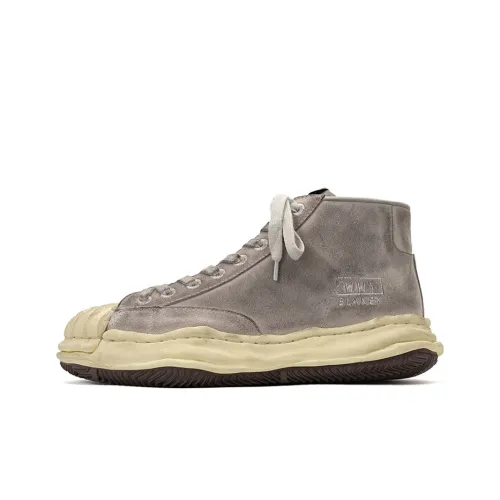 BED J.W. FORD X MIHARA YASUHIRO Blakey Высокие Топы Стильные Скейтбординги Унисекс Серый Эффект Потертости