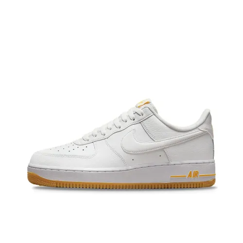 Nike Air Force 1 Slip Resistant Abrasion Resistant Легкий Низкий Топ Скейтбординг Кроссовки Мужские Белый Желтый