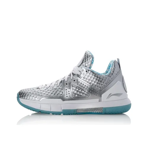 LiNing WOW 5 Way Of Wade 5 Anti-slip Lightweight Low-Top Баскетбольные кроссовки Мужские Silver White