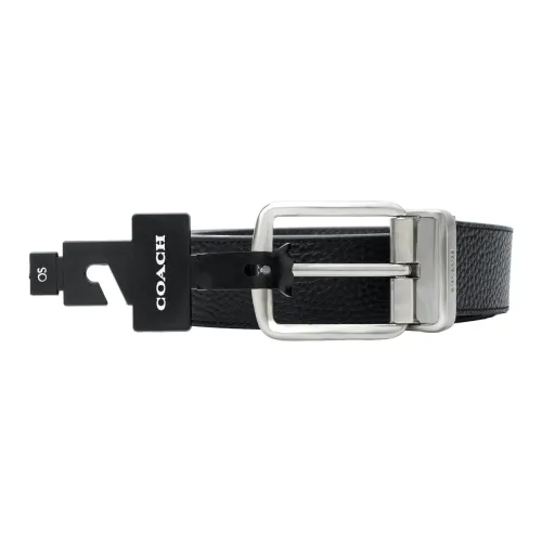 COACH Кожаные ремни Мужской Черный Ширина 3,8 см