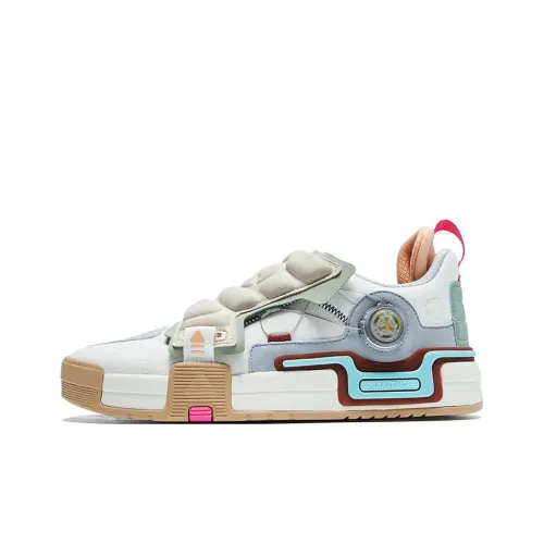 PEAK The state is extremely high Противоскользящие Устойчивые к истиранию Низкий топ Скейтборд Кроссовки Мужские Холст Белый