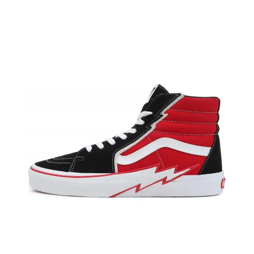 Vans SK8 Bolt High Top Скейтборд Кроссовки Унисекс Черный Красный
