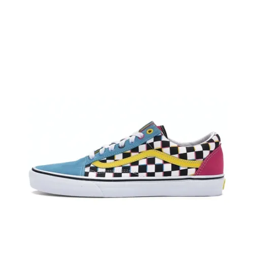 VANS Old Skool Collection Низкие Кроссовки для Скейтбординга Унисекс Синие Желтые