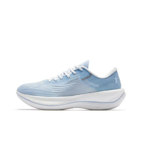 QIAODAN Feiying PB2,0 Амортизаторы Slip-resistant устойчивые к истиранию Низкий топ Марафон Беговые кроссовки Мужские Синий Белый