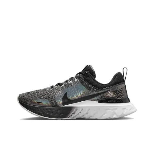 Nike React Infinity Run Flyknit 3 Low Топ Беговые кроссовки Женские Черный Серый