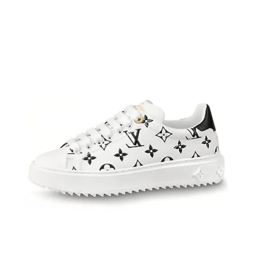 LOUIS VUITTON Time Out Low Топ Стильные Скейтбординги Женские Черный Белый