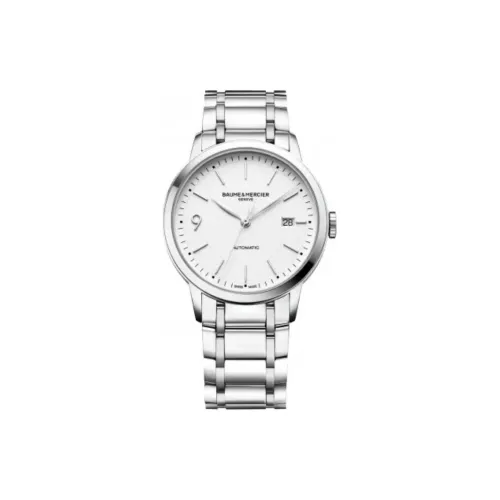 Baume & Mercier Автоматический Механический Механизм Мужские Часы 40 мм Серебряный