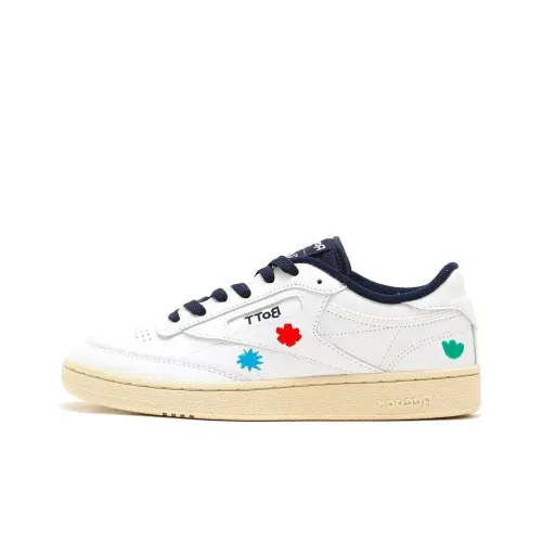 BoTT x Reebok Амортизация Износостойкие Низкие Кроссовки для Скейтбординга Унисекс Белые