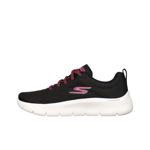Skechers GO WALK Fle Low Топ Кэжуал Женский Черный Розовый